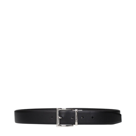 Prada Black Leather Regular Belt