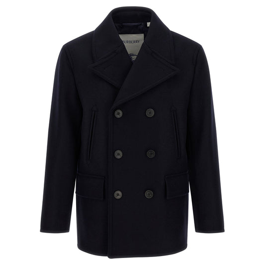 Burberry Blue Wool Coat