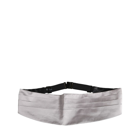 Dolce & Gabbana Gray Men 100% Silk Belt Waist Cummerbund