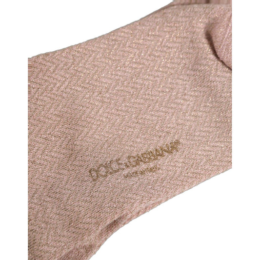 Dolce & Gabbana Light Pink Viscose Over The Calf Accessory Socks