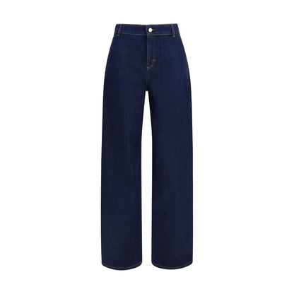 Max Mara Blue Cotton Relaxed Fit Jeans