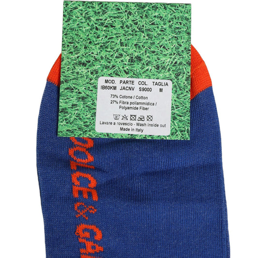 Dolce & Gabbana Men Multicolor Cotton Mid Calf Accessory Socks