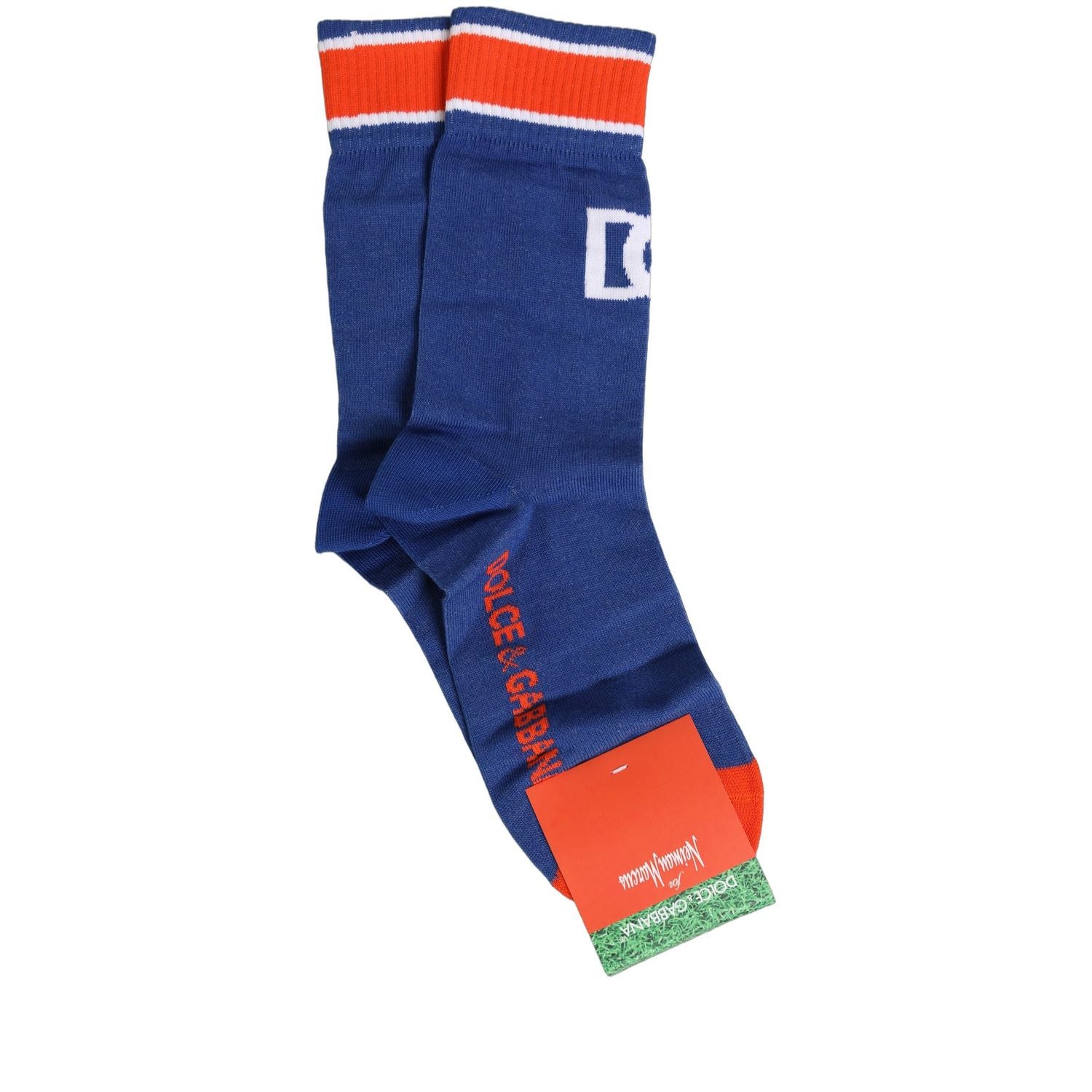 Dolce & Gabbana Men Multicolor Cotton Mid Calf Accessory Socks