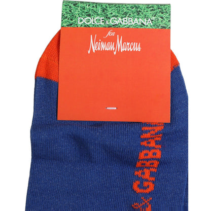 Dolce & Gabbana Men Multicolor Cotton Mid Calf Accessory Socks