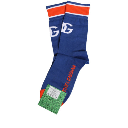 Dolce & Gabbana Men Multicolor Cotton Mid Calf Accessory Socks