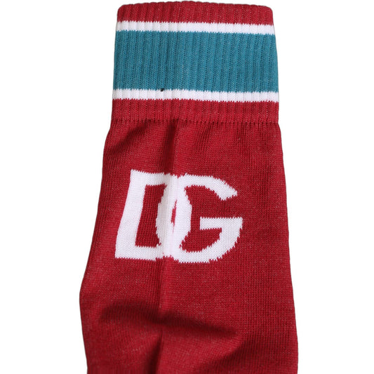 Dolce & Gabbana Men Multicolor Cotton Mid Calf Accessory Socks