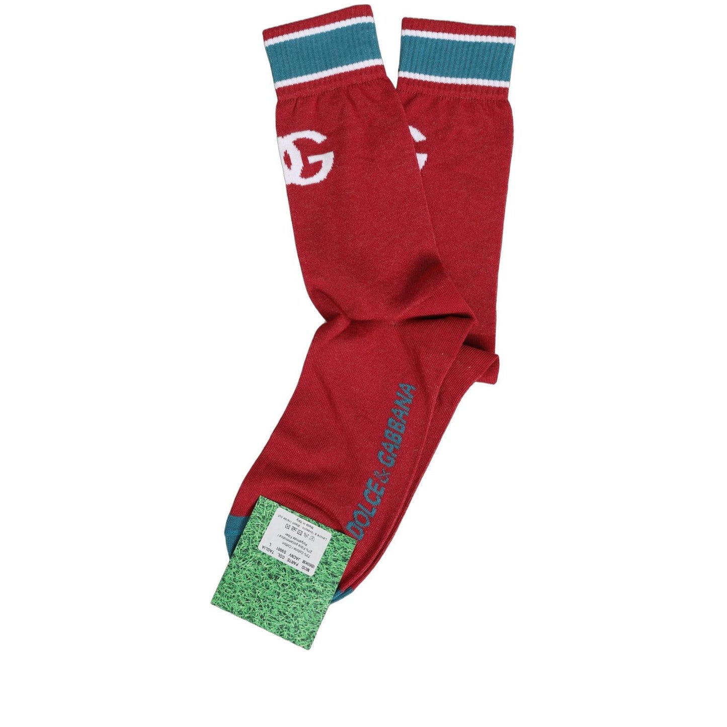 Dolce & Gabbana Men Multicolor Cotton Mid Calf Accessory Socks