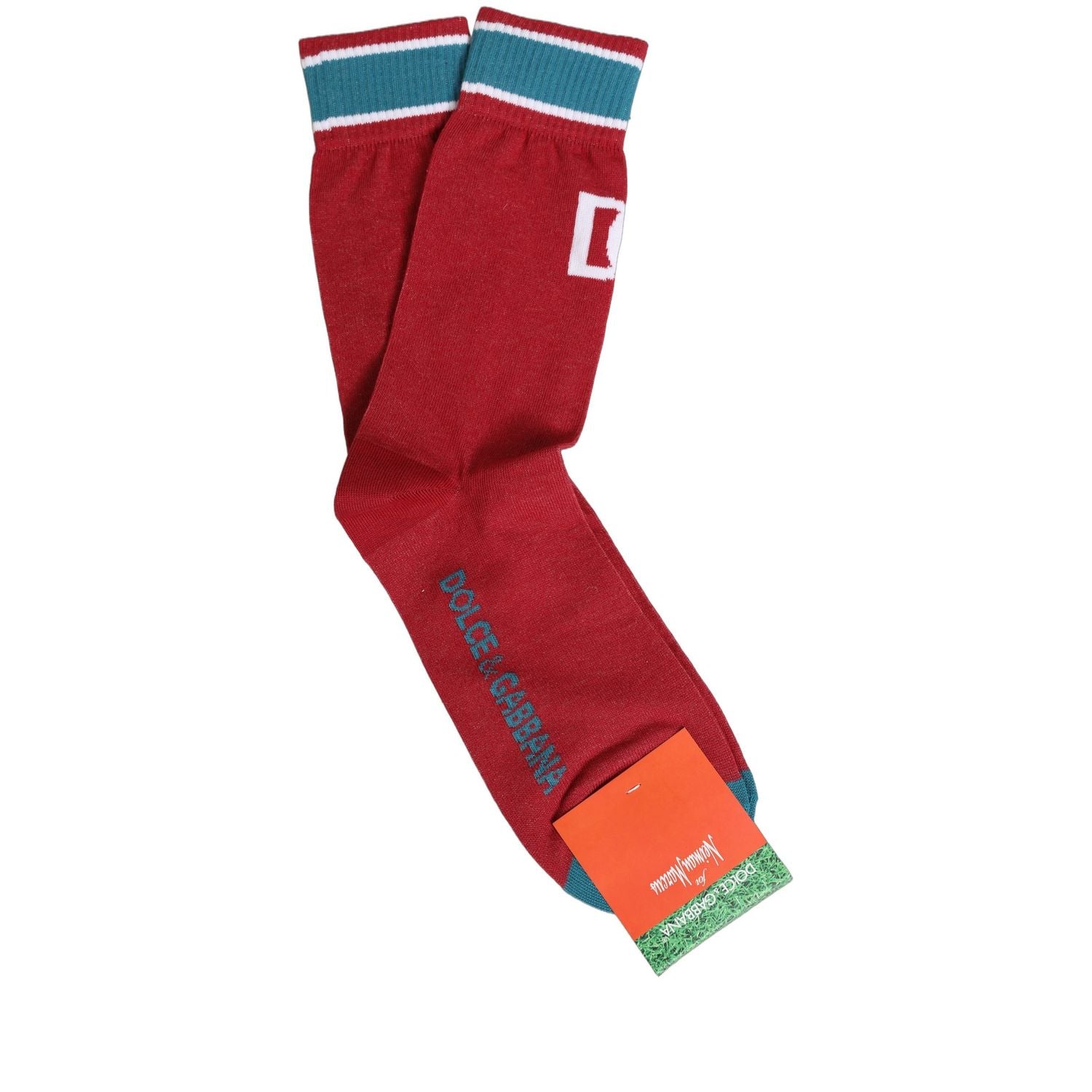 Dolce & Gabbana Men Multicolor Cotton Mid Calf Accessory Socks