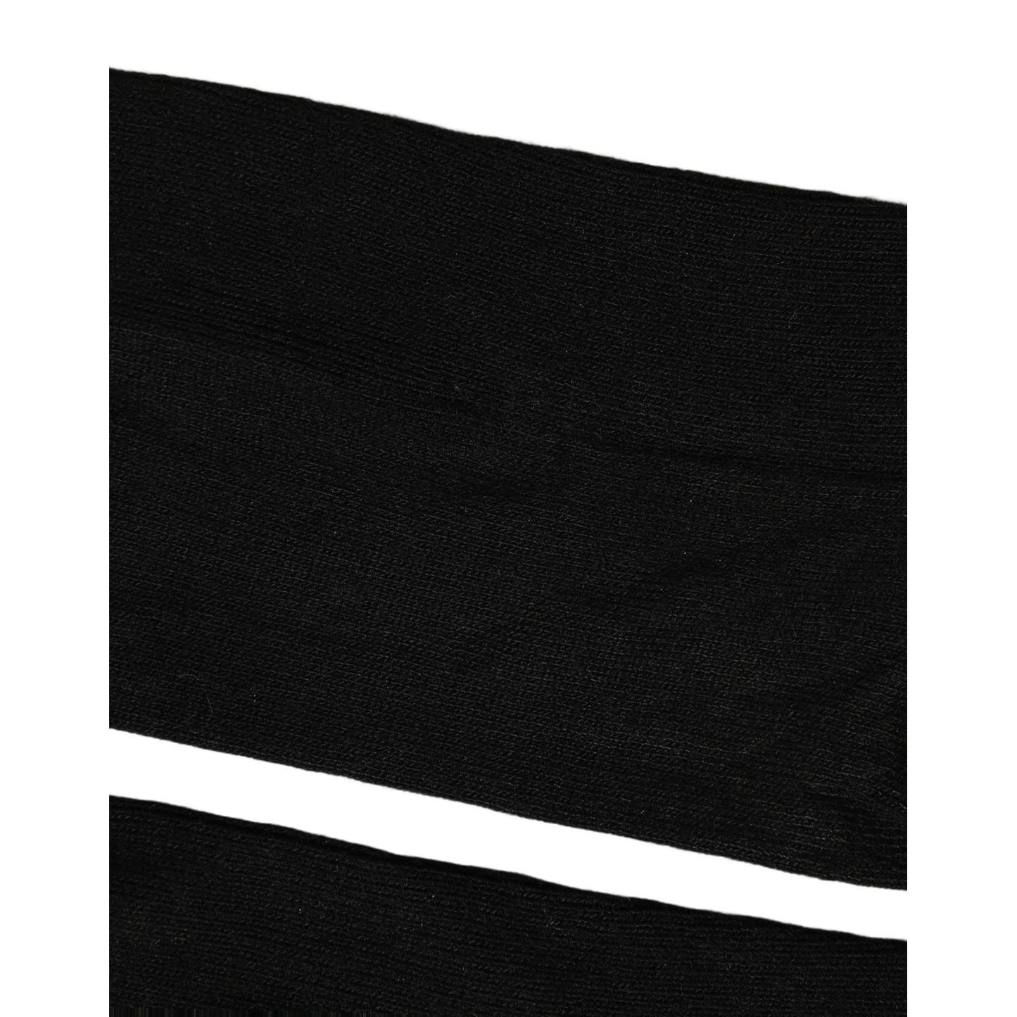 Dolce & Gabbana Men Black Viscose Logo Knee High Accessory Socks