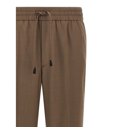 Brioni Brown Wool Casual Pants