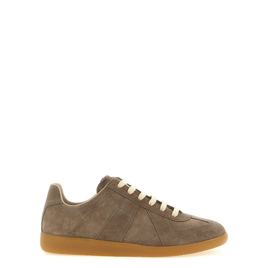 Maison Margiela Beige Calfskin Low Top Sneakers