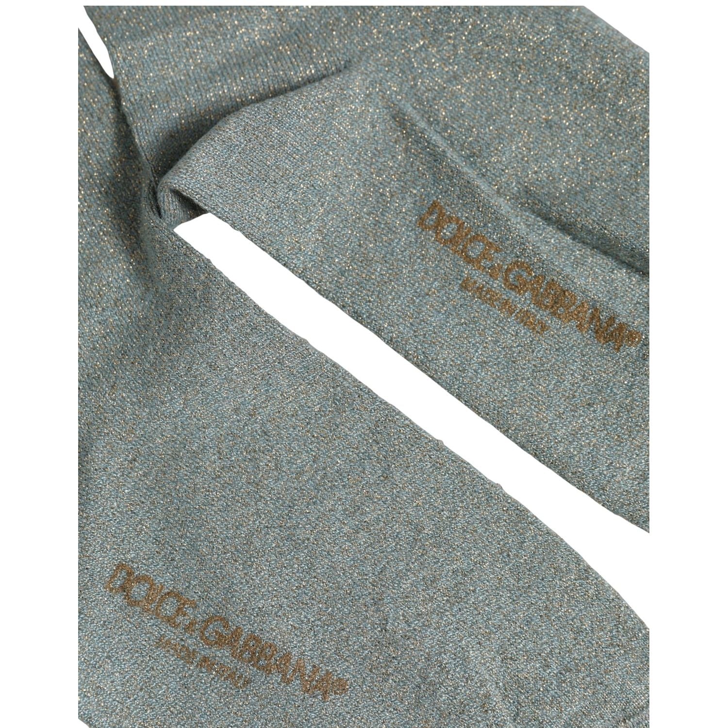 Dolce & Gabbana Gray Viscose Logo Mid Calf Accessory Socks
