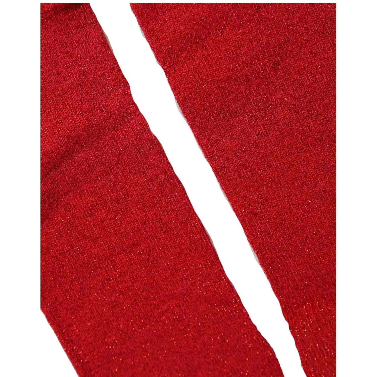 Dolce & Gabbana Red Viscose DG Logo Mid Calf Accessory Socks