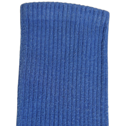 Dolce & Gabbana Blue Cotton Ribbed Mid Calf Women Accessory Socks