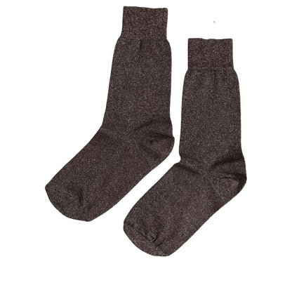 Dolce & Gabbana Dark Brown Viscose Mid Calf Accessory Socks