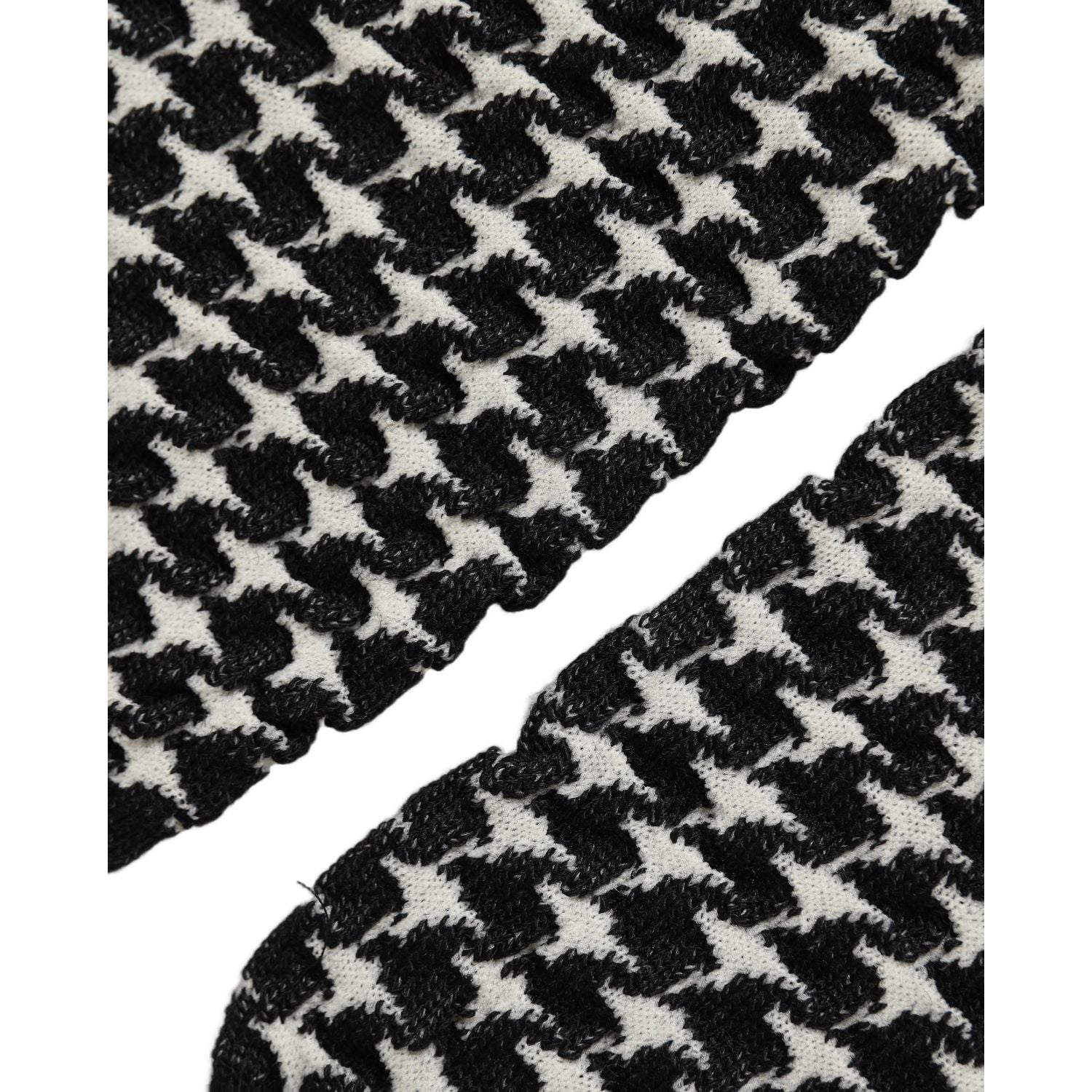 Dolce & Gabbana Black White Houndstooth Ankle Length Socks