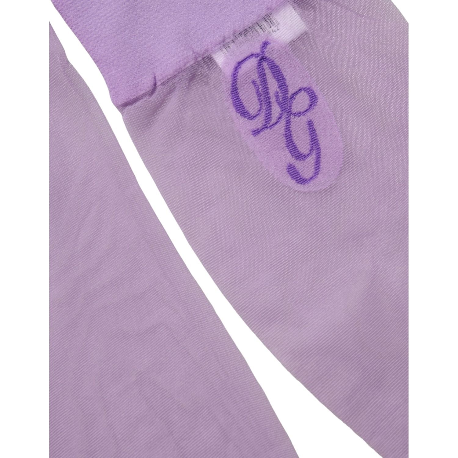 Dolce & Gabbana Purple Knee High Sheer Nylon Accessory Socks