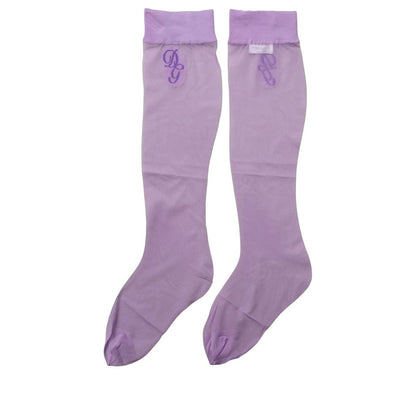 Dolce & Gabbana Purple Knee High Sheer Nylon Accessory Socks
