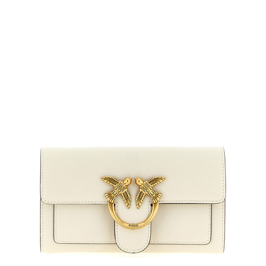 PINKO White Calfskin Cardholder