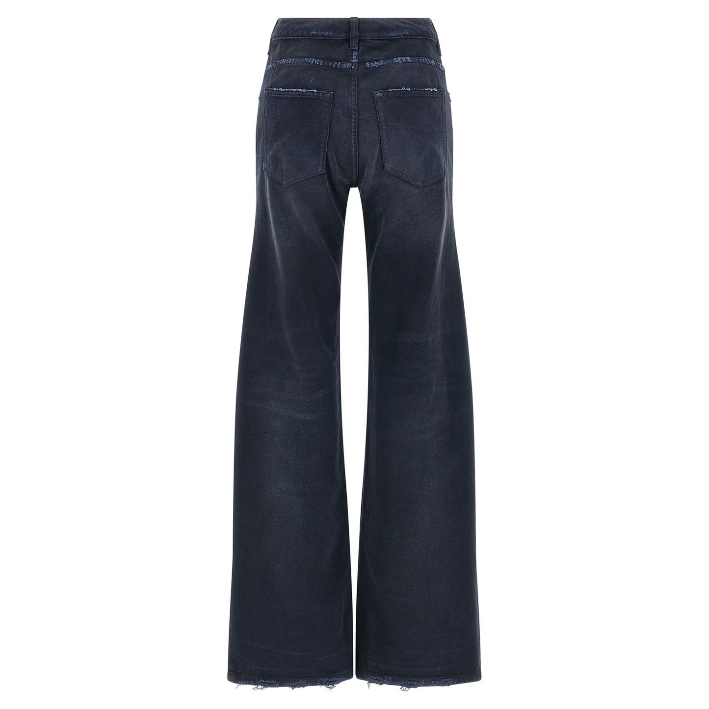 Balenciaga Blue Cotton Flared Jeans