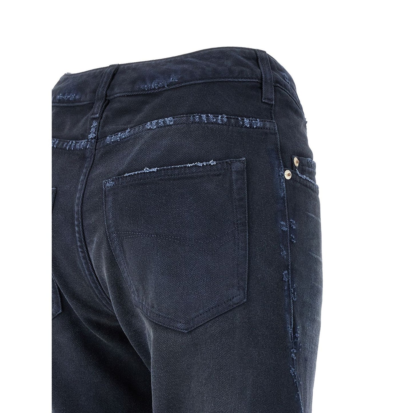 Balenciaga Blue Cotton Flared Jeans