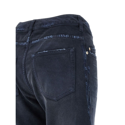 Balenciaga Blue Cotton Flared Jeans