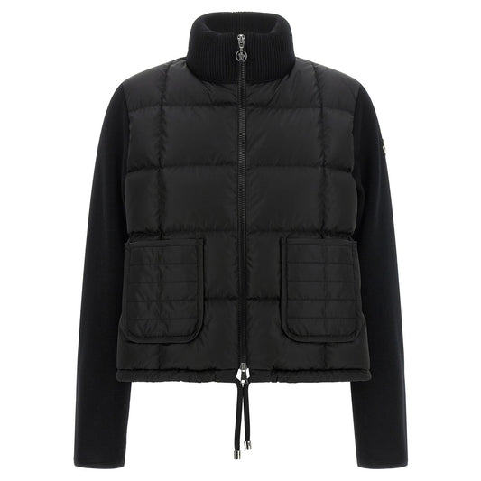 Moncler Black Virgin Wool Cardigan