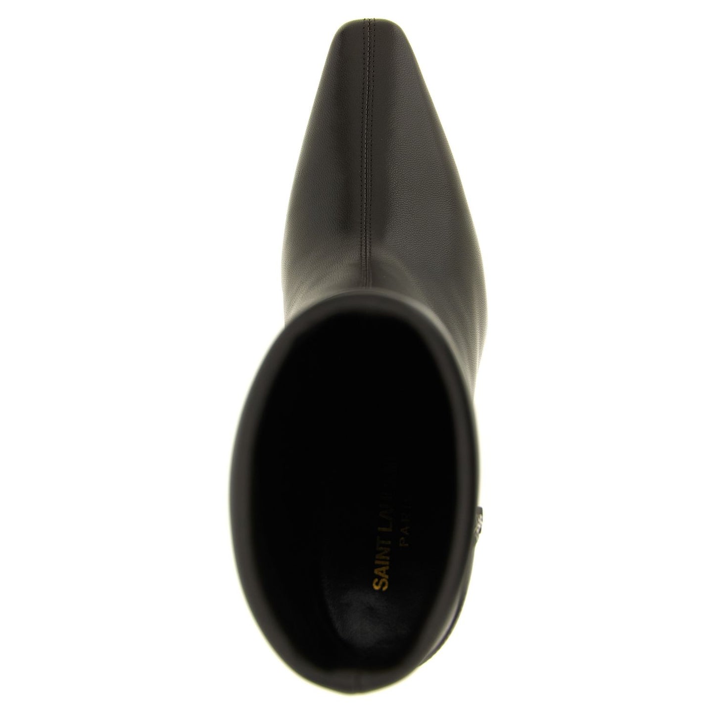 Saint Laurent Brown Lamb Leather Ankle Boots