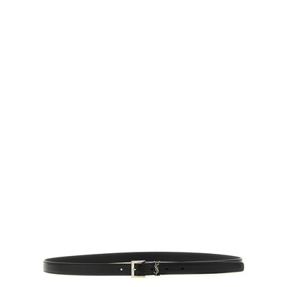 Saint Laurent Black Calfskin Regular Belt