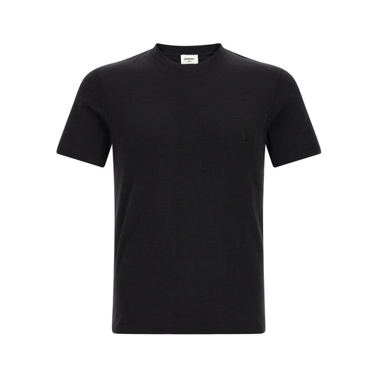 Saint Laurent Black Cotton T-Shirt