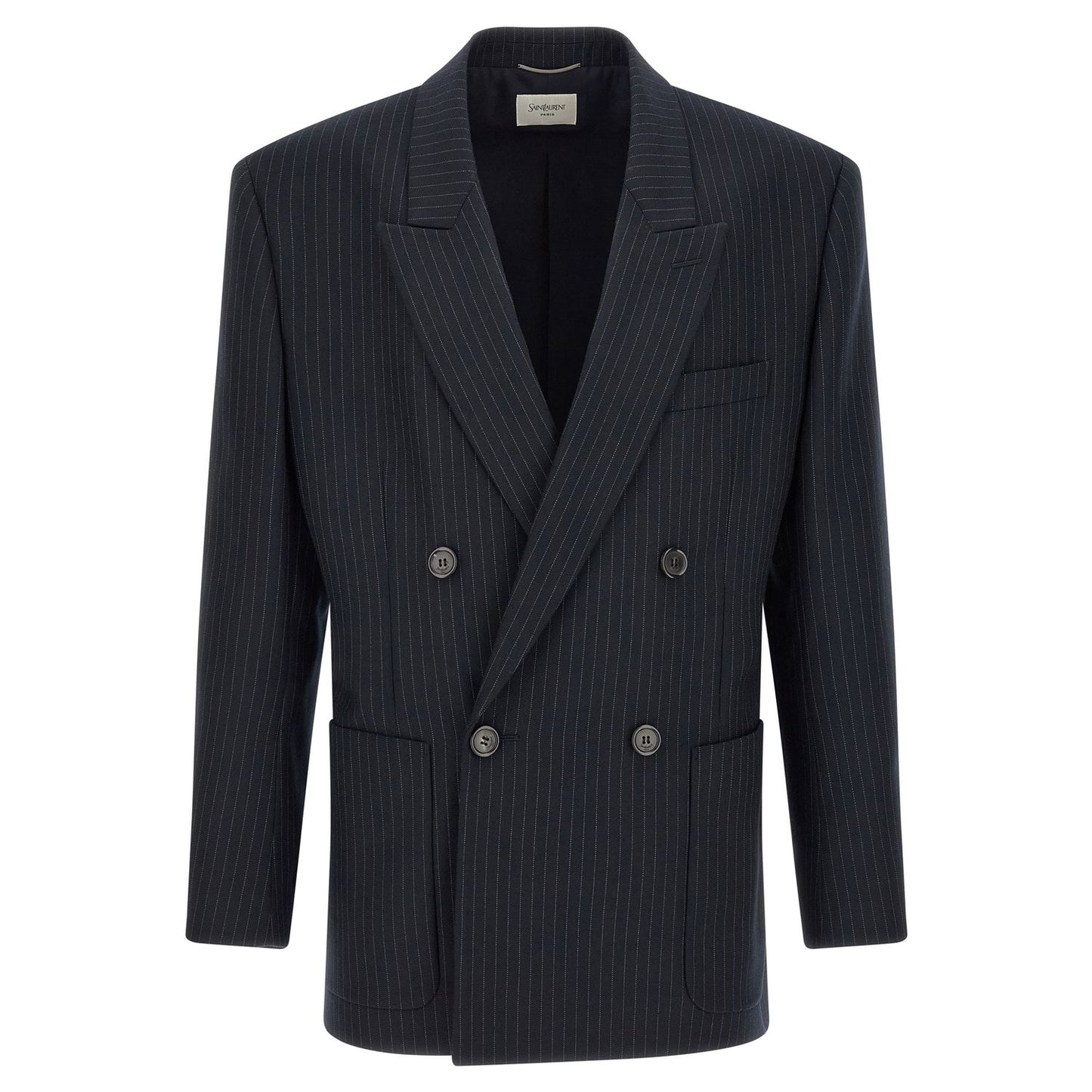 Saint Laurent Blue Wool Blazer