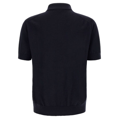 Dolce & Gabbana Blue Virgin Wool Polo Shirt