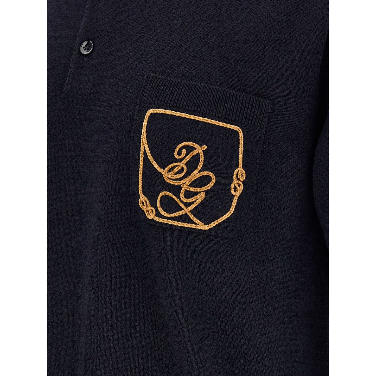 Dolce & Gabbana Blue Virgin Wool Polo Shirt