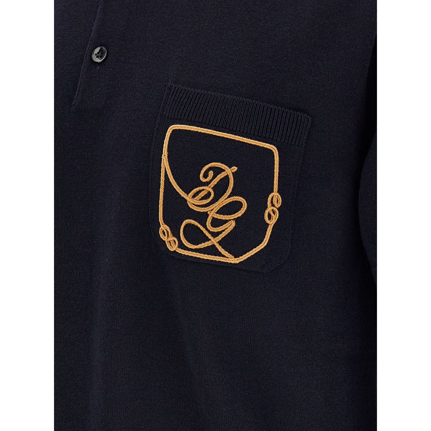 Dolce & Gabbana Blue Virgin Wool Polo Shirt