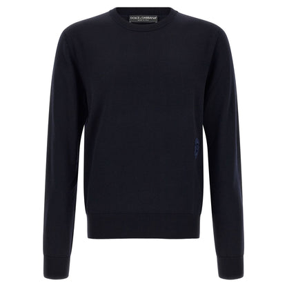 Dolce & Gabbana Blue Virgin Wool Cardigan
