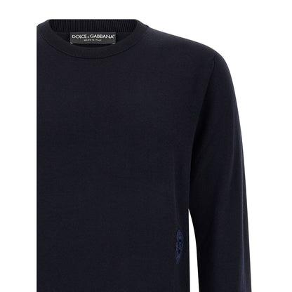 Dolce & Gabbana Blue Virgin Wool Cardigan