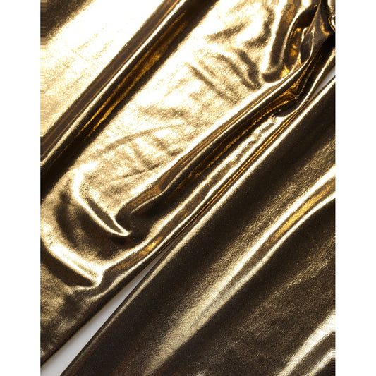Dolce & Gabbana Gold Metallic Leggings Pantyhose Stockings Socks