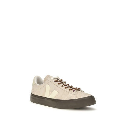 Veja Beige Suede Leather Low Top Sneakers