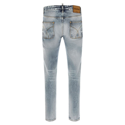 Dsquared² Blue Cotton Jeans Denim