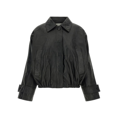 Rohe Black Lamb Leather Leather Jacket