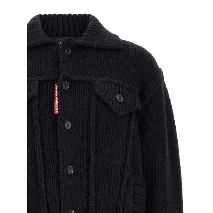 Dsquared² Blue Marabou Cardigan