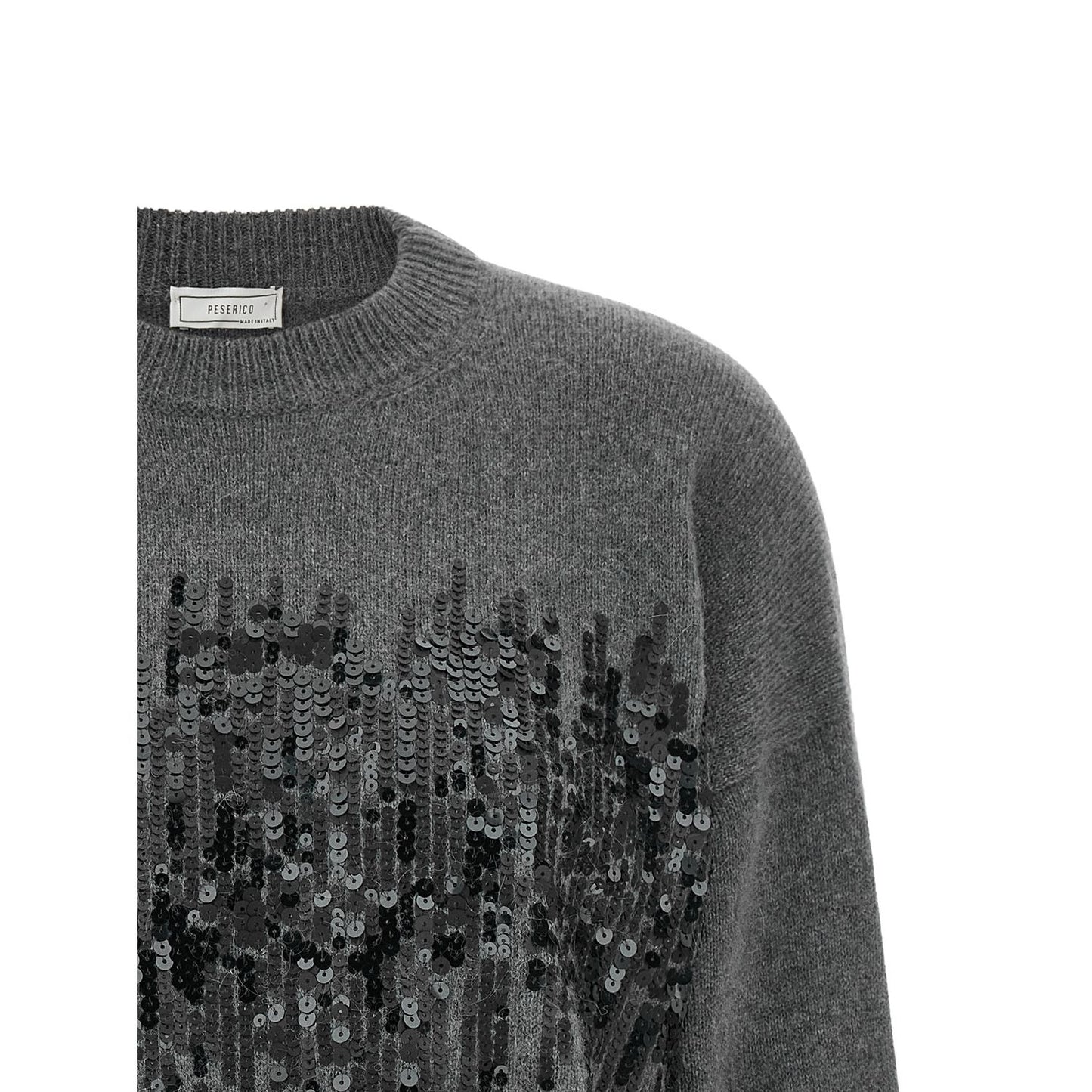 Peserico Gray Wool Cardigan