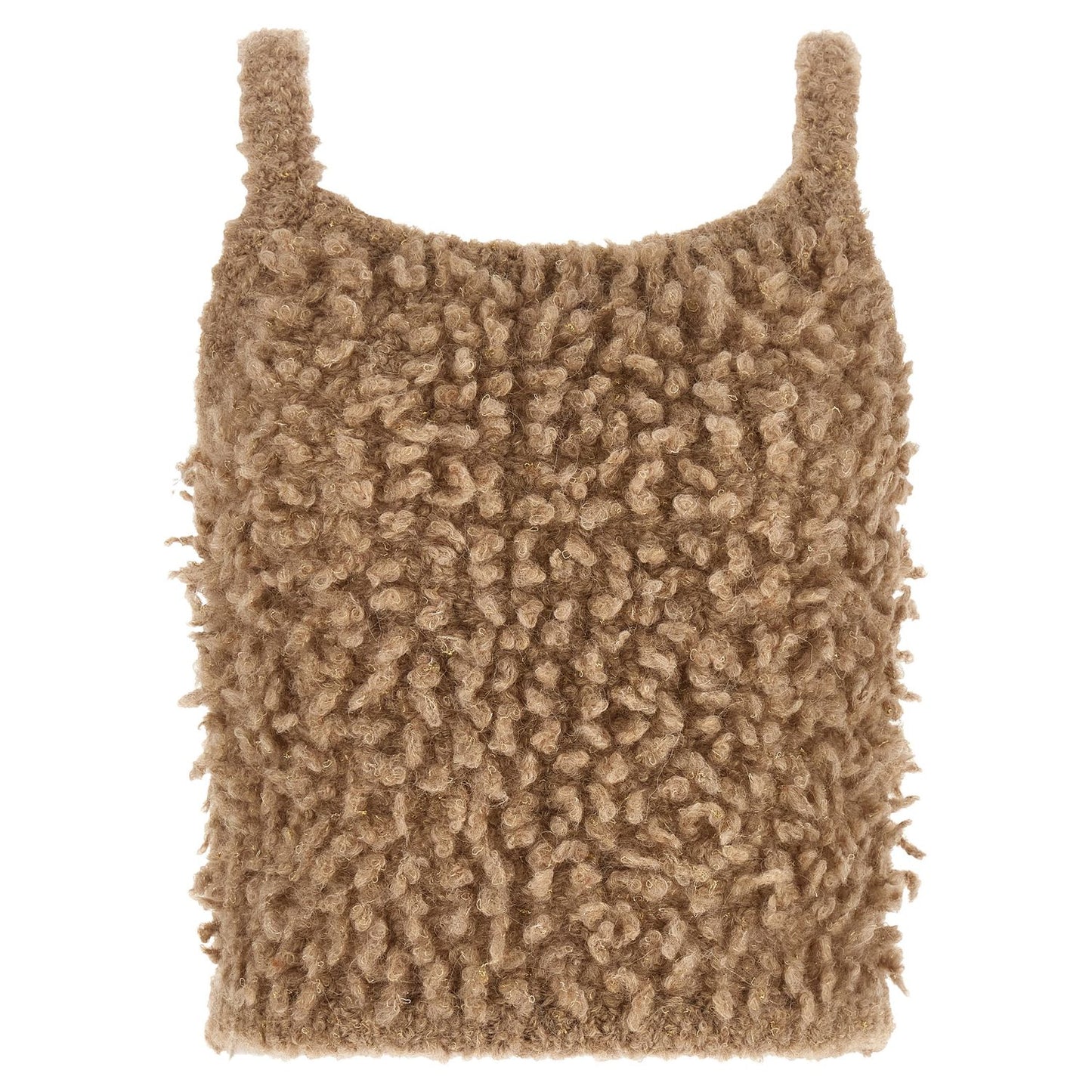 Peserico Beige Wool Sleeveles Sweater