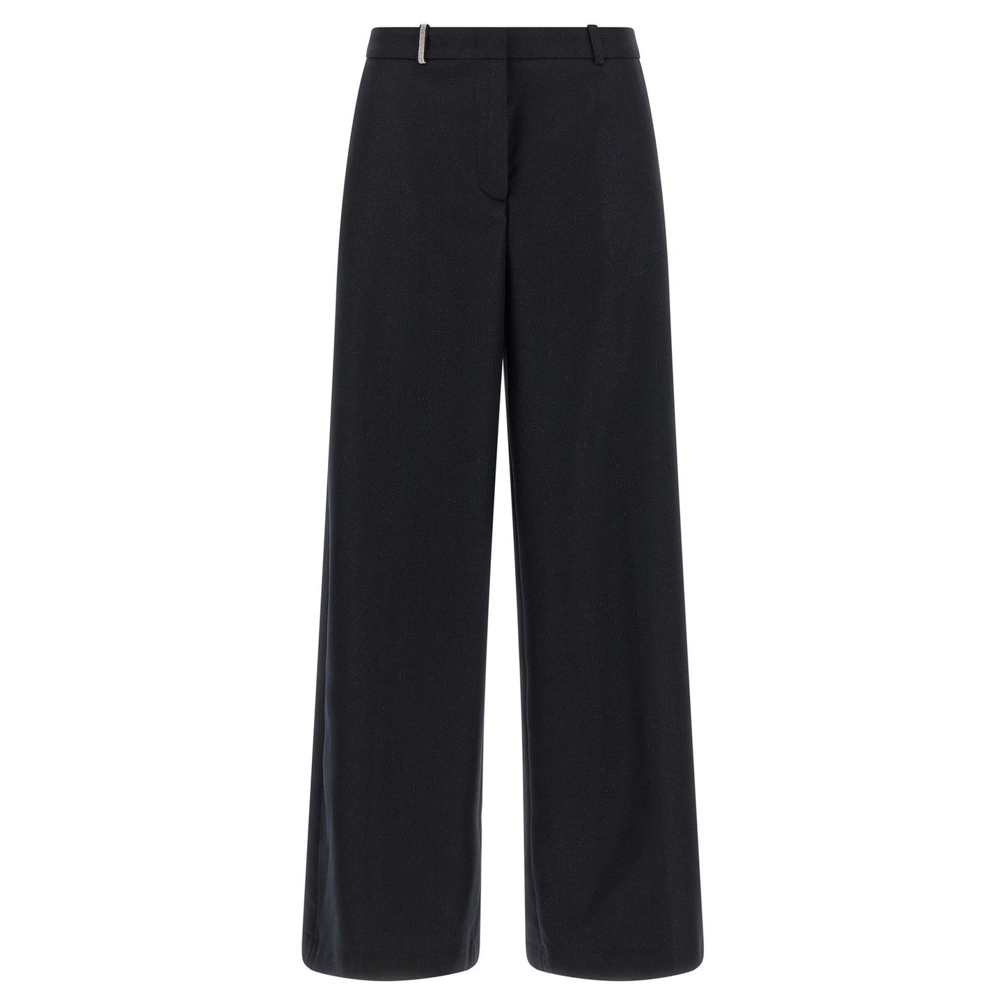 Peserico Blue Virgin Wool Casual Pants