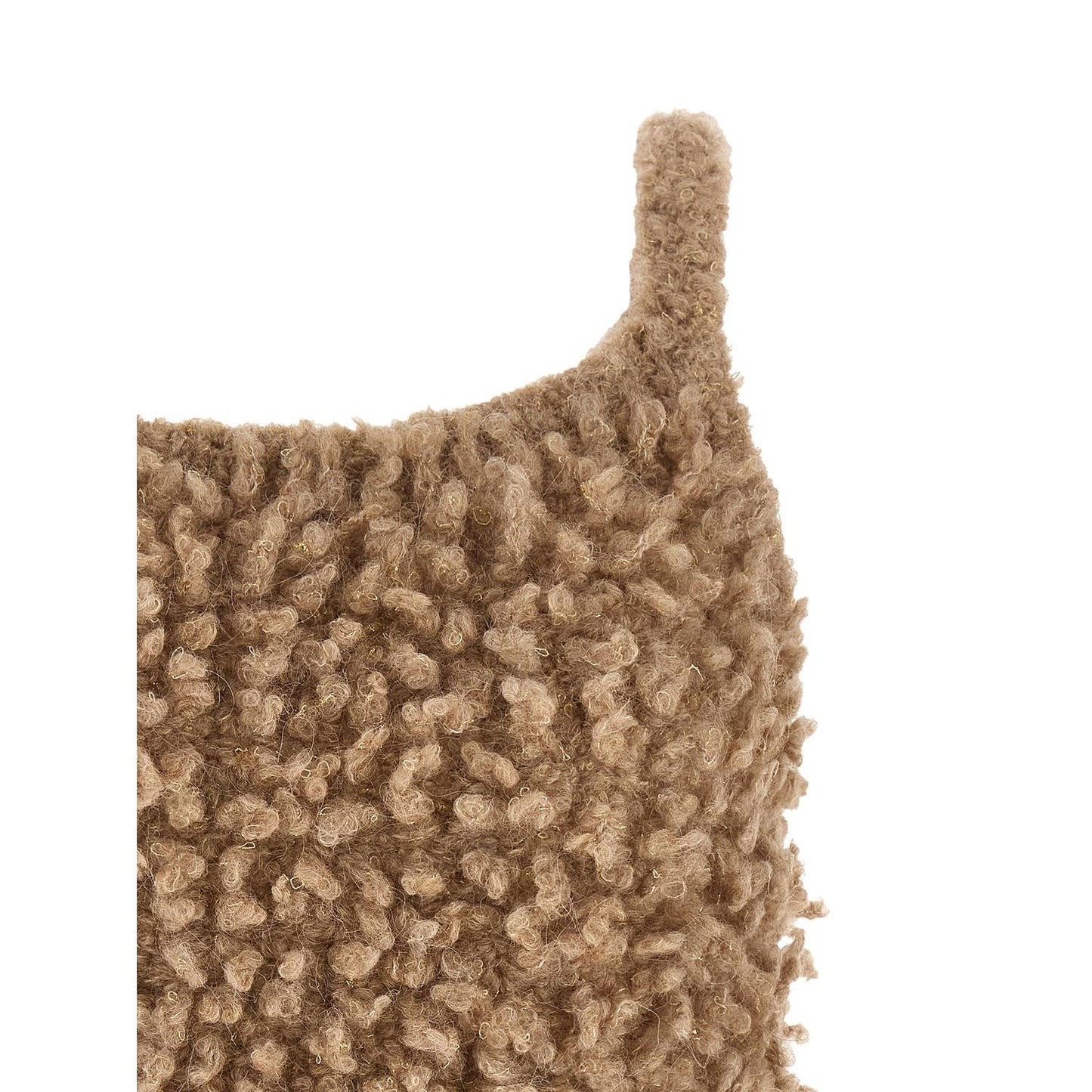 Peserico Beige Wool Sleeveles Sweater