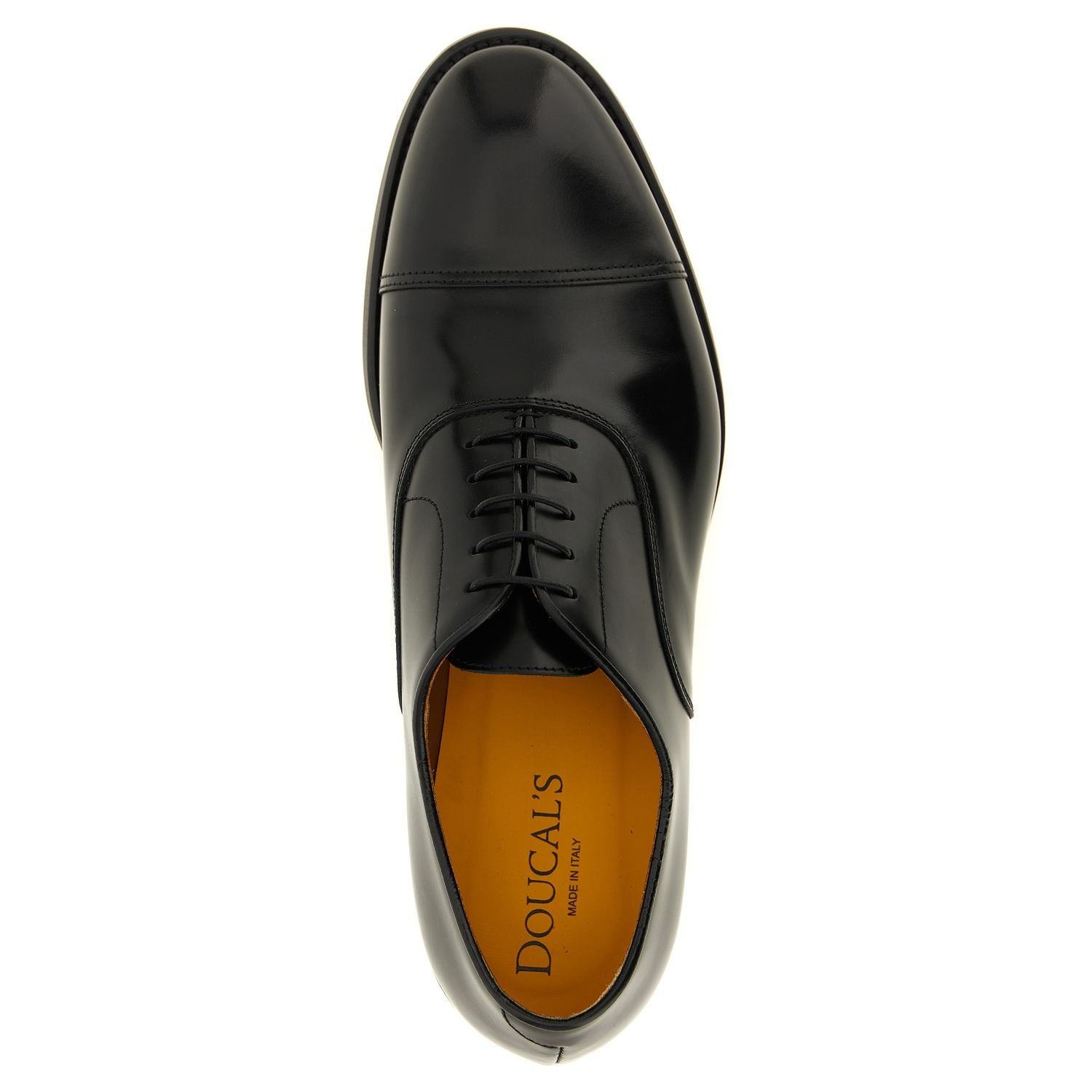 Doucal's Black Leather Oxfords And Derbies