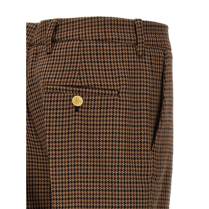 Prada Brown Virgin Wool Casual Pants