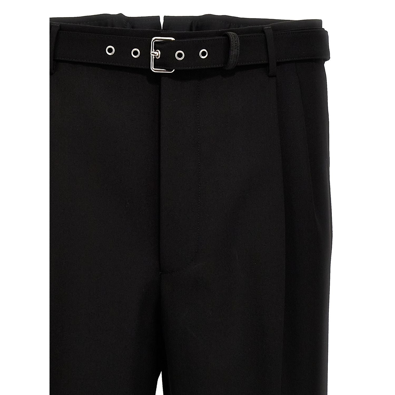 Prada Black Virgin Wool Dress Pants