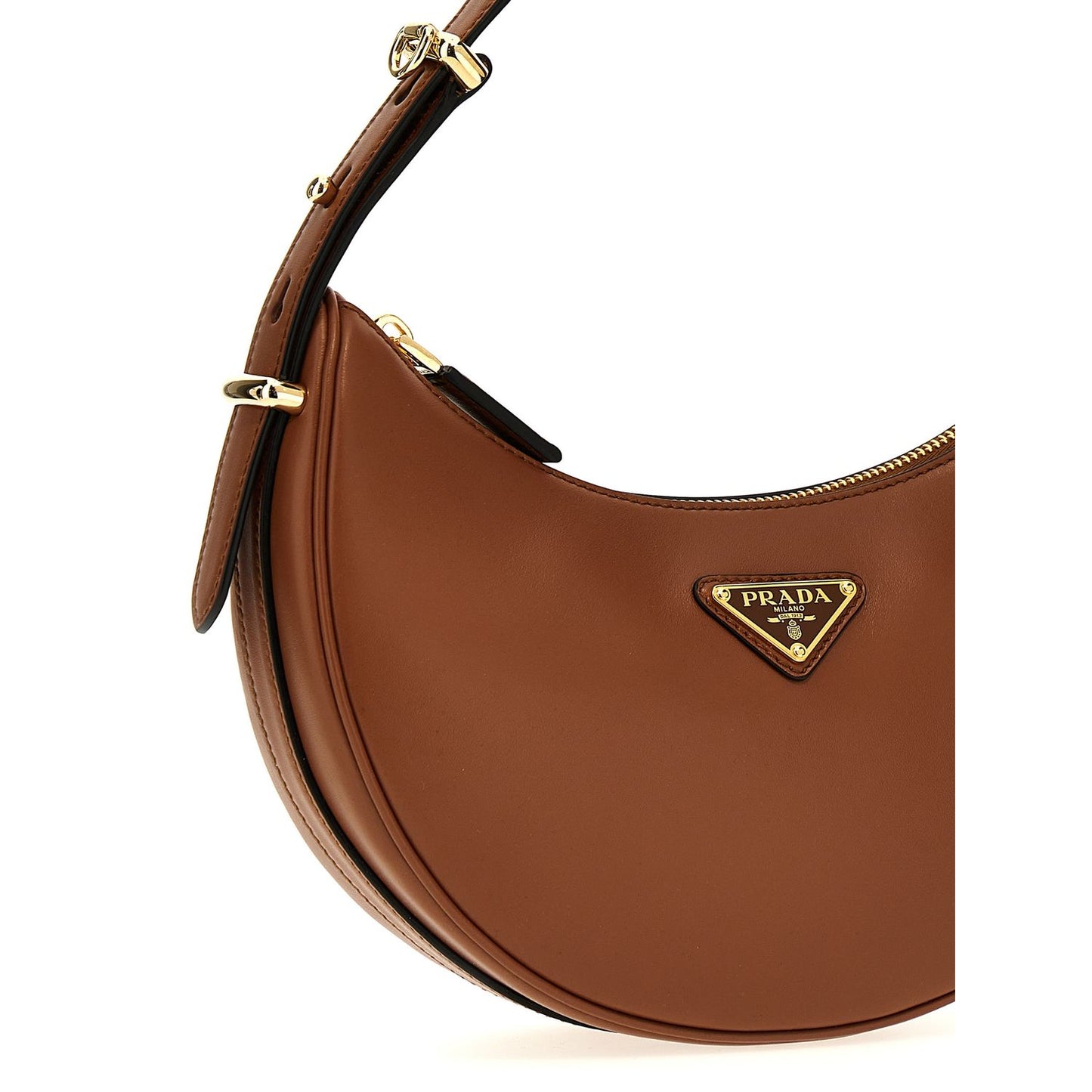 Prada Brown Calfskin Shoulder Bag