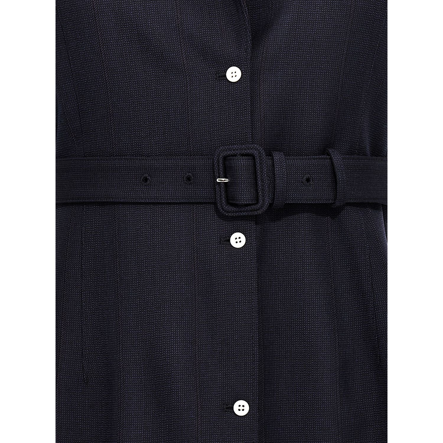 Prada Blue Virgin Wool Sleeveless Jacket